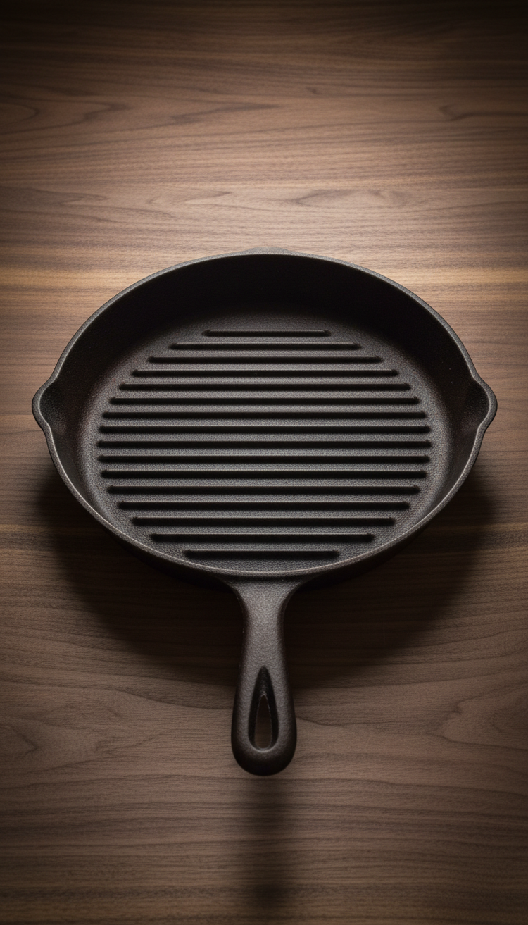 Cast Iron Grill Pan with Pour Spouts